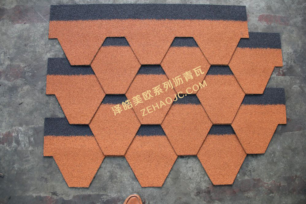 馬賽克陽光橙紅色瀝青瓦 馬賽克陽光橙紅色瀝青瓦